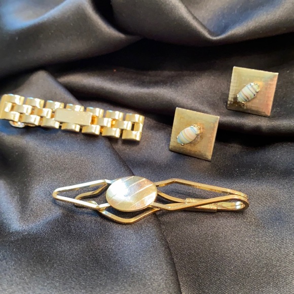 Other - Lot-2 tie clips (1 Kreisler), 1 pair of cuff links